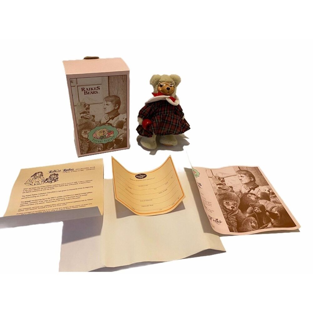Raikes Vintage 1994 Tiffany Teacher Raikes Artisan Collectible Bear Set
